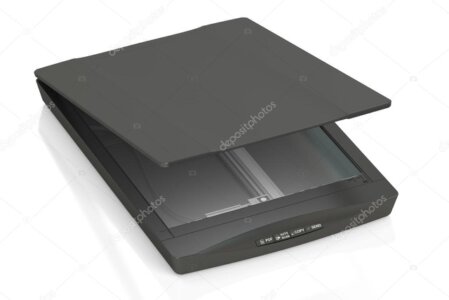 Scanner digitale che acquisisce un documento